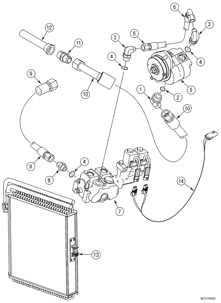Схема запчастей Case IH 75XT - (08-16) - HYDRAULICS, ATTACHMENT - HIGH FLOW, GEAR (08) - HYDRAULICS