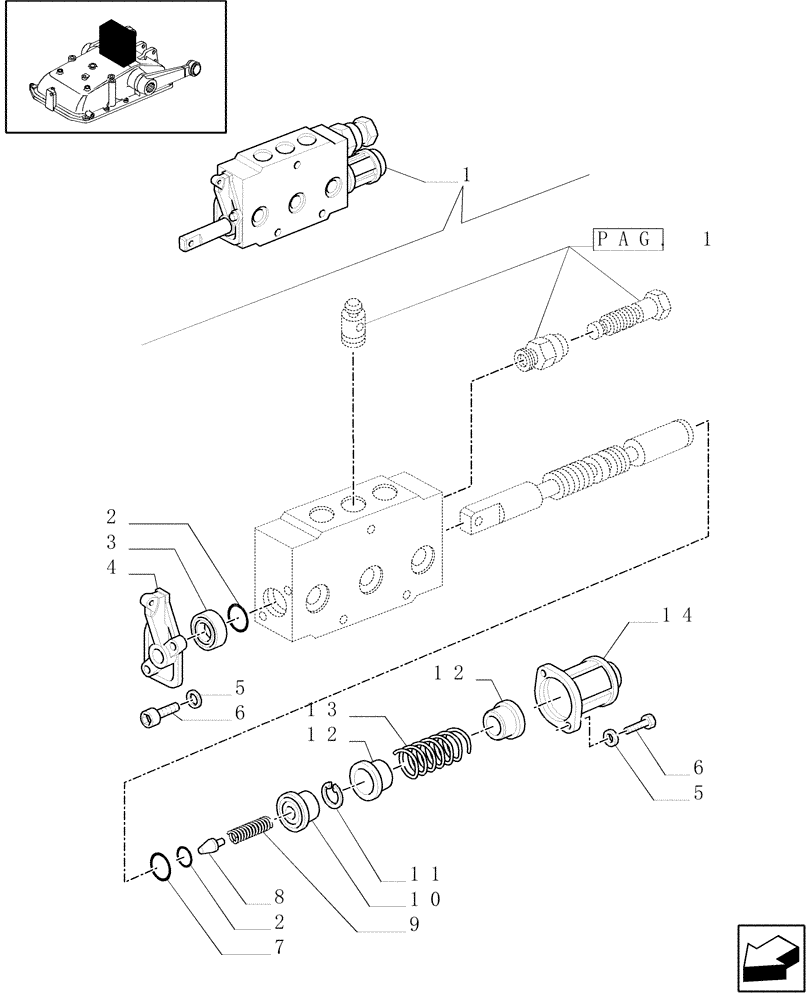 Схема запчастей Case IH JX1095C - (1.82.7/09A[02]) - SIMPLE DOUBLE EFFECT DISTRIBUTOR WITH FLOAT - PARTS - C5484 (07) - HYDRAULIC SYSTEM