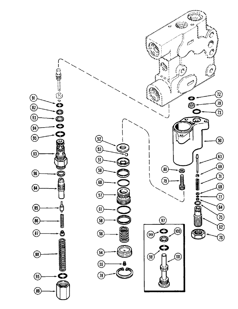 Схема запчастей Case IH 8910 - (8-056) - HYDRAULIC REMOTE VALVE ASSEMBLY, SECOND, THIRD AND FOURTH REMOTE WITH LOAD CHECK (CONTD) (08) - HYDRAULICS