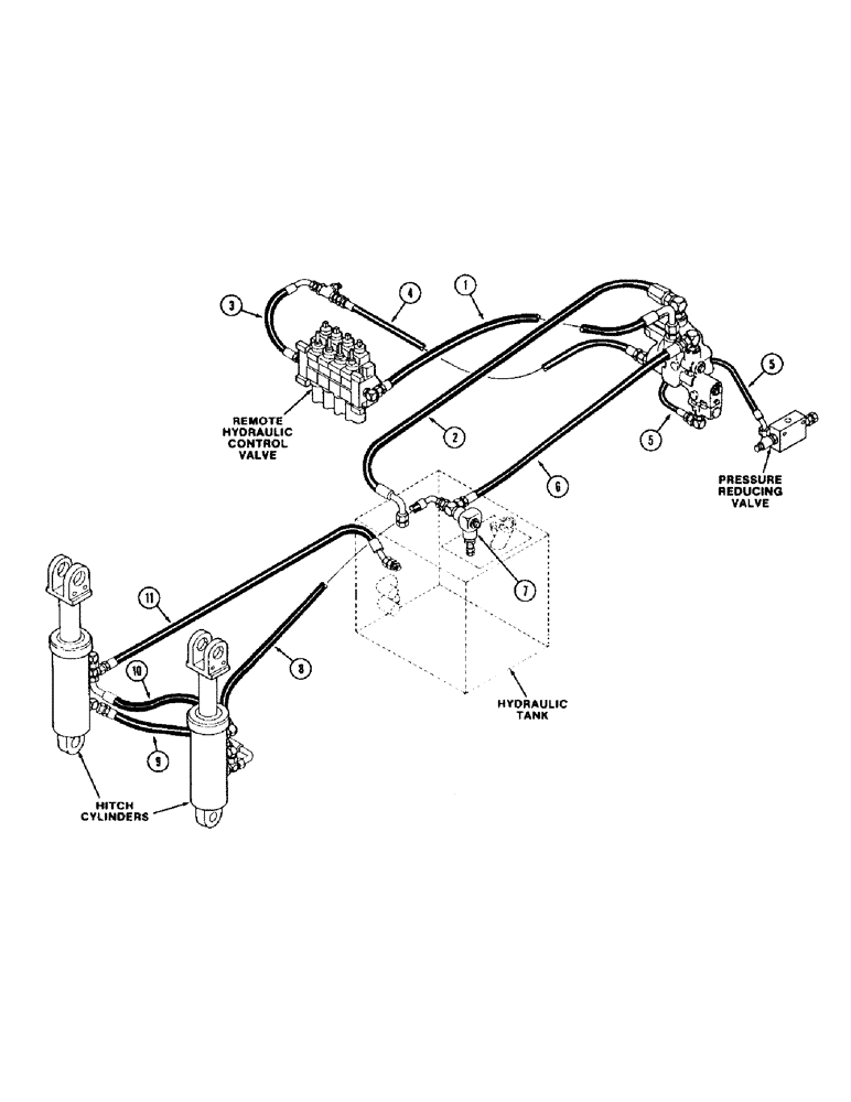 Схема запчастей Case IH 9240 - (1-024) - PICTORIAL INDEX, HITCH HYDRAULICS, ELECTRONIC CONTROLLED (00) - PICTORIAL INDEX