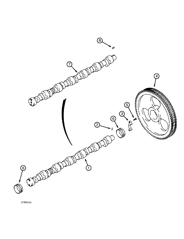 Схема запчастей Case IH 1688 - (2-40) - CAMSHAFT, 6TA-830 ENGINE (01) - ENGINE
