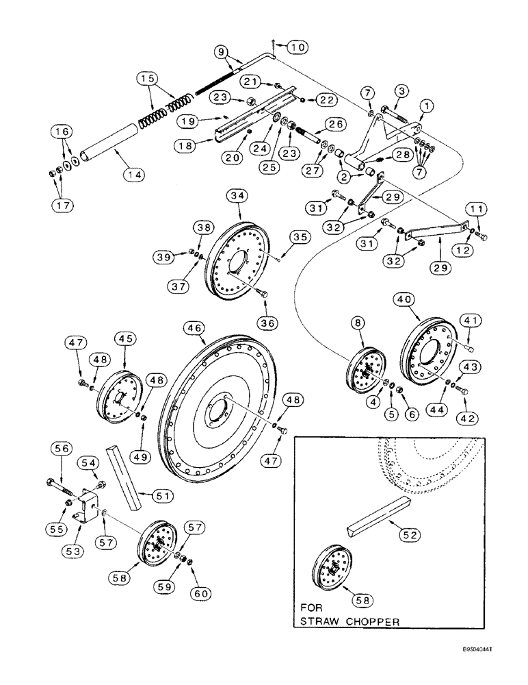 Схема запчастей Case IH 2188 - (9A-04) - BELT DRIVE, RIGHT HAND SIDE (13) - FEEDER