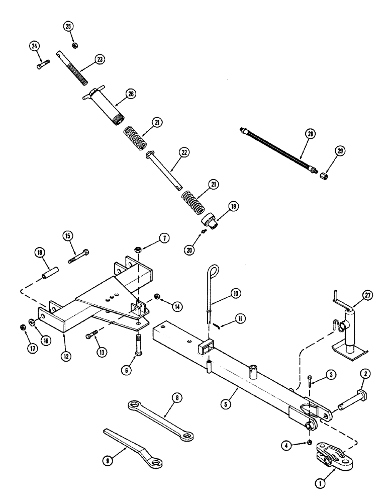 Схема запчастей Case IH G-SERIES - (04) - HITCH, SERIAL NUMBER 1607526 AND AFTER 