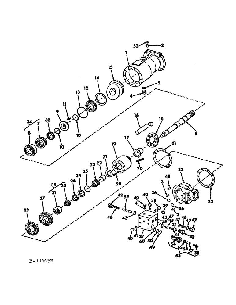 Схема запчастей Case IH 815 - (F-10) - HYDRAULICS SYSTEM, HYDROSTATIC MOTOR (07) - HYDRAULIC SYSTEM