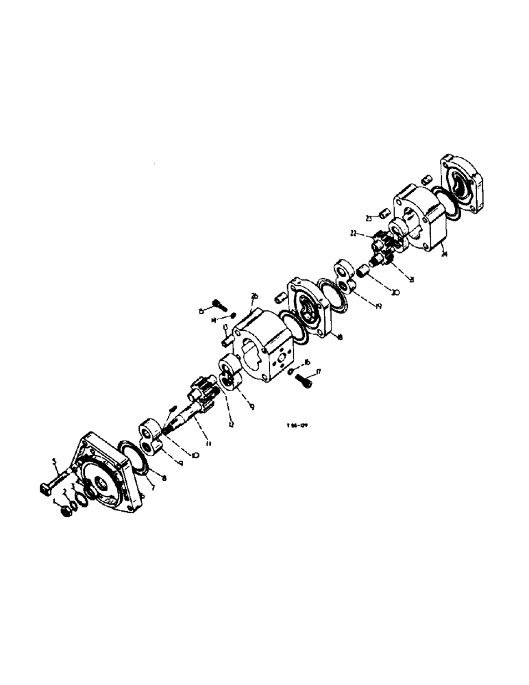Схема запчастей Case IH 2300 - (6-50) - ATTACHMENTS, POWER STEERING AND FRONT AXLE ATTACHMENT, DUAL PUMP Attachments