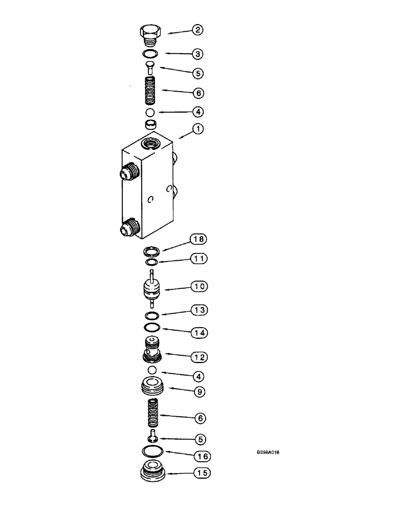 Схема запчастей Case IH 986 - (10-64) - ALTERNATING LOAD CHECK VALVE (07) - HYDRAULICS