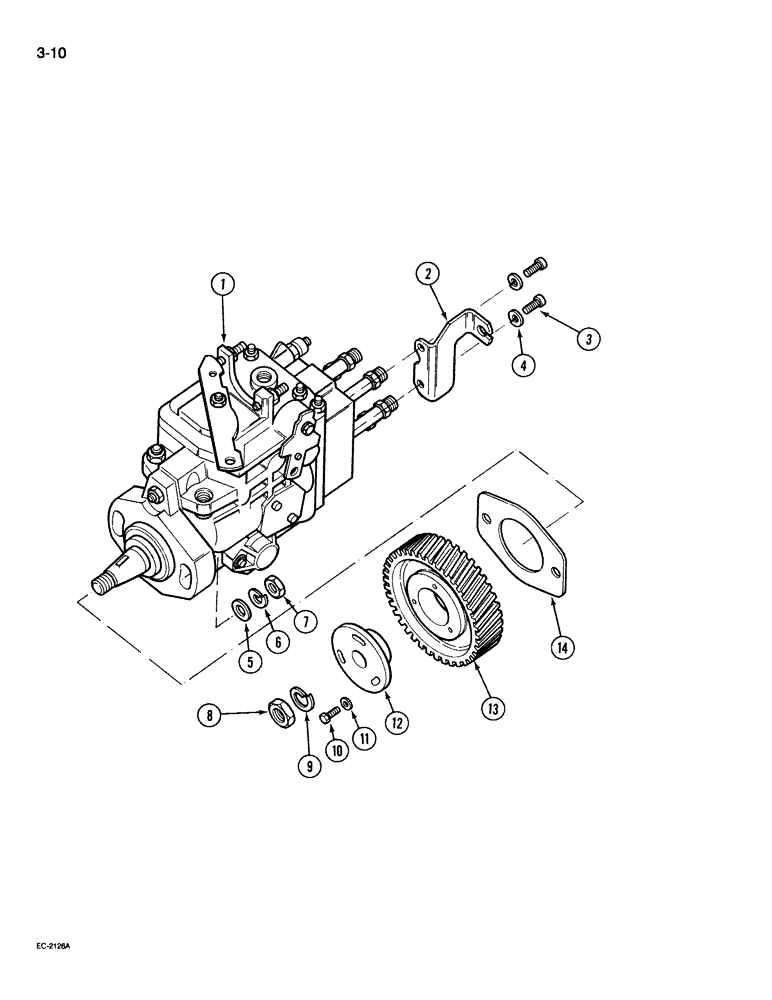 Схема запчастей Case IH 395 - (3-010) - FUEL INJECTION PUMP (03) - FUEL SYSTEM