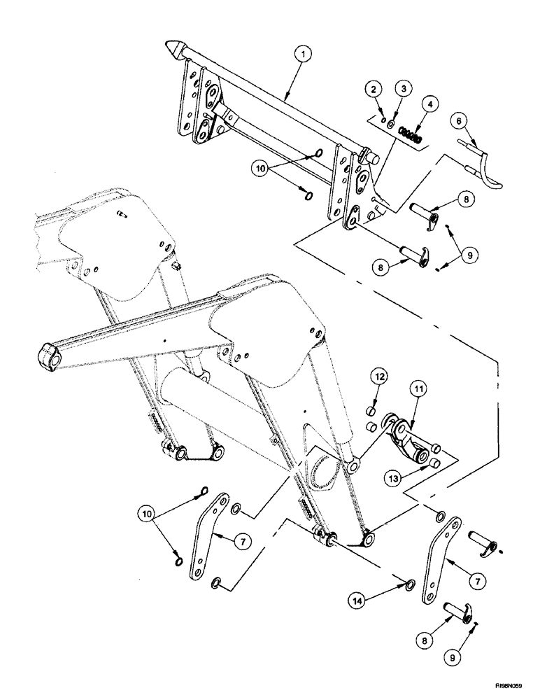 Схема запчастей Case IH L400 - (9-06) - QUICK ATTACH ADAPTER (09) - CHASSIS/ATTACHMENTS