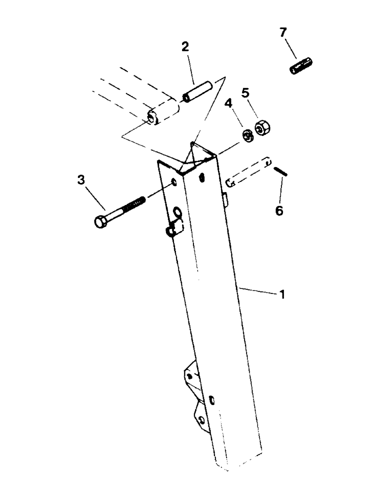 Схема запчастей Case IH 6000 - (9-54) - LINKAGE MODIFICATION KIT, FOR DRAPER ANGLE REDUCTION (09) - CHASSIS/ATTACHMENTS