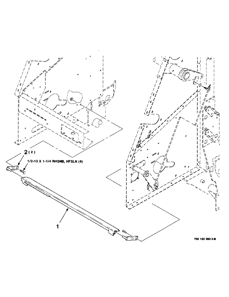 Схема запчастей Case IH 8430 - (6-21) - FILLER ASSEMBLY (THROAT) (14) - BALE CHAMBER