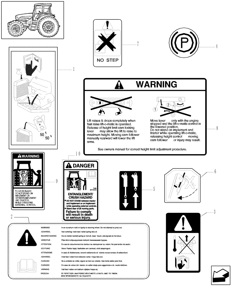 Схема запчастей Case IH JX1100U - (1.98.0[02]) - DECALS (13) - DECALS
