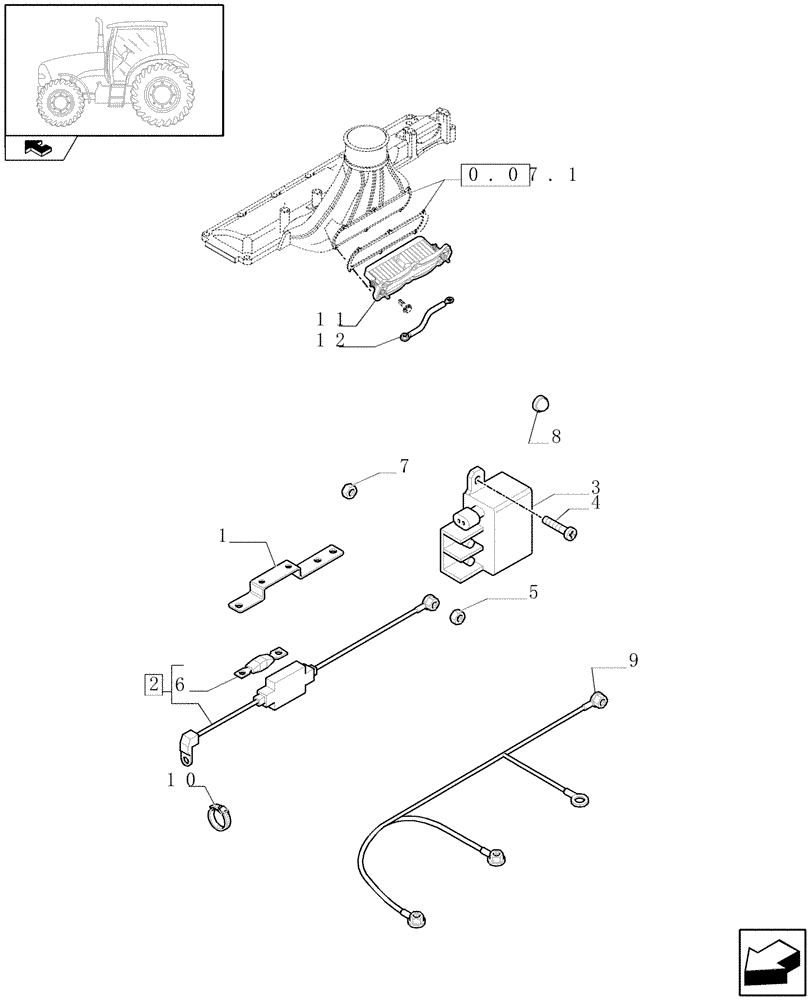 Схема запчастей Case IH PUMA 165 - (1.75.4/01) - (VAR.203) GRID HEATER - ELECTRIC SYSTEM (06) - ELECTRICAL SYSTEMS