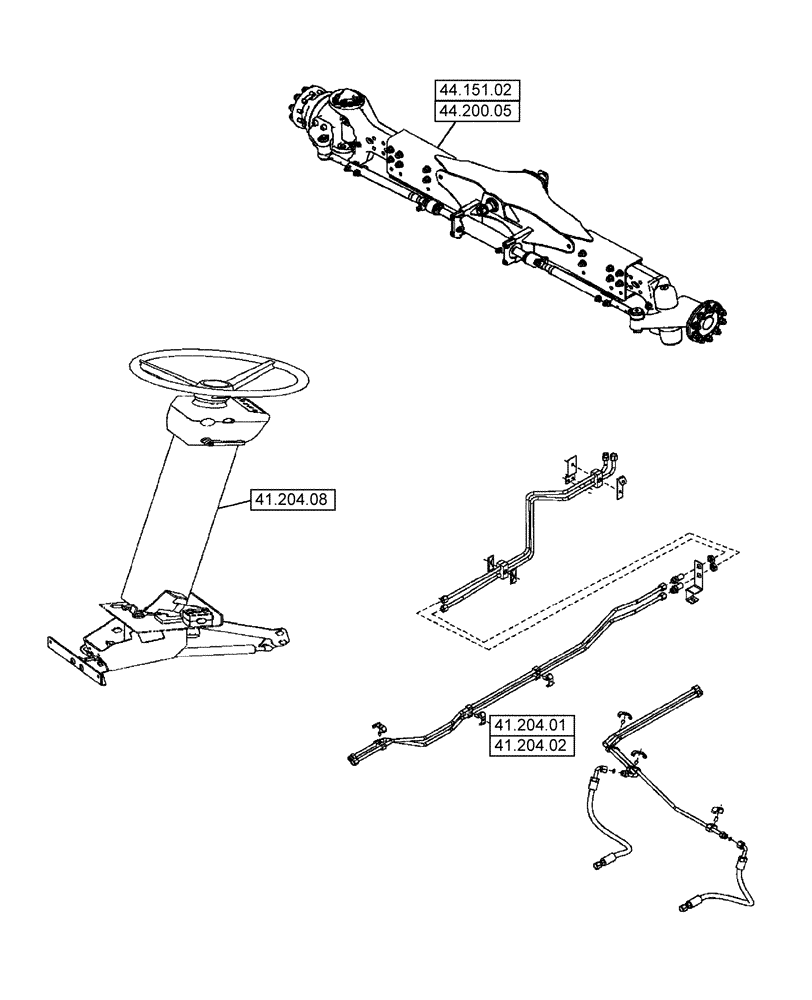 Схема запчастей Case IH 2588 - (41.000.00) - SECTION INDEX - STEERING (41) - STEERING