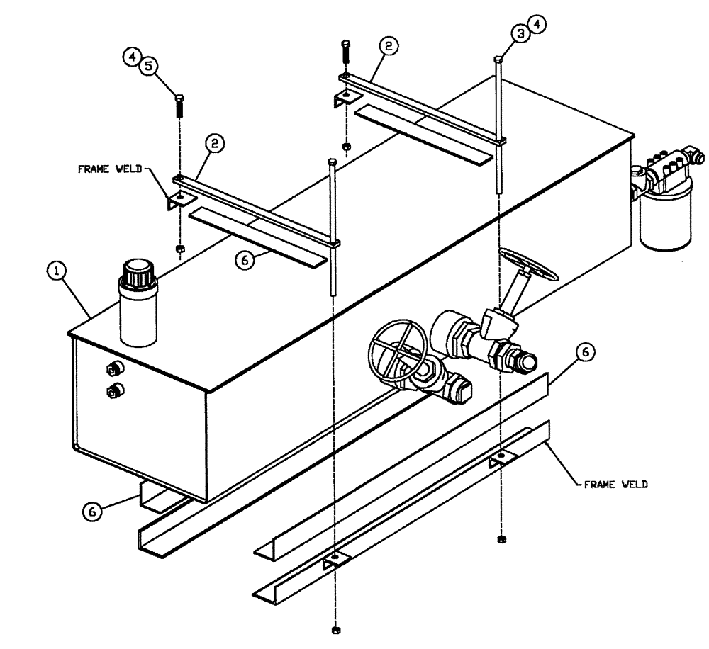 Схема запчастей Case IH 4300 - (06-003) - HYDRAULIC TANK INSTALL GROUP (07) - HYDRAULICS