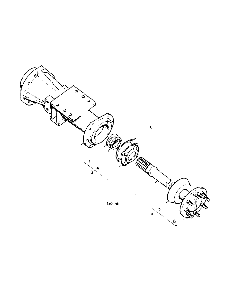 Схема запчастей Case IH 2300 - (6-61) - ATTACHMENTS, HAND OPERATED DRUM BRAKE ATTACHMENT, REAR AXLE AND CARRIERS Attachments