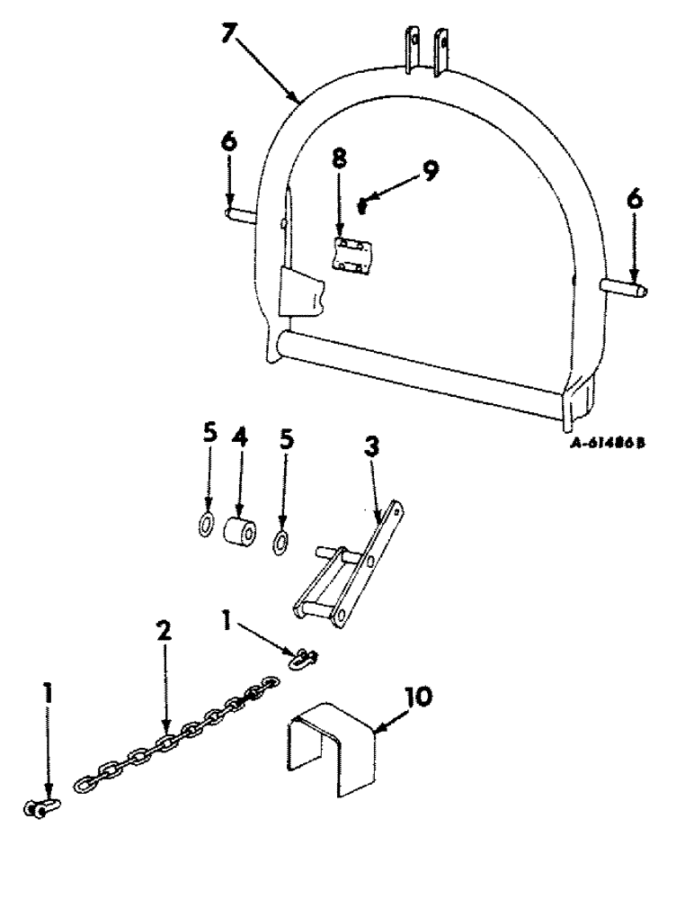 Схема запчастей Case IH 100 - (A-19) - INDUSTRIAL THREE-POINT HITCH 