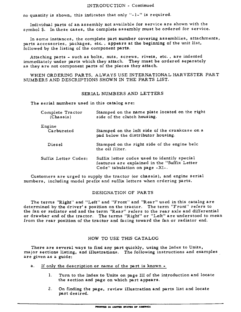 Схема запчастей Case IH 2756 - (09) - INTRODUCTION - SERIAL NUMBER LOCATIONS (00) - GENERAL