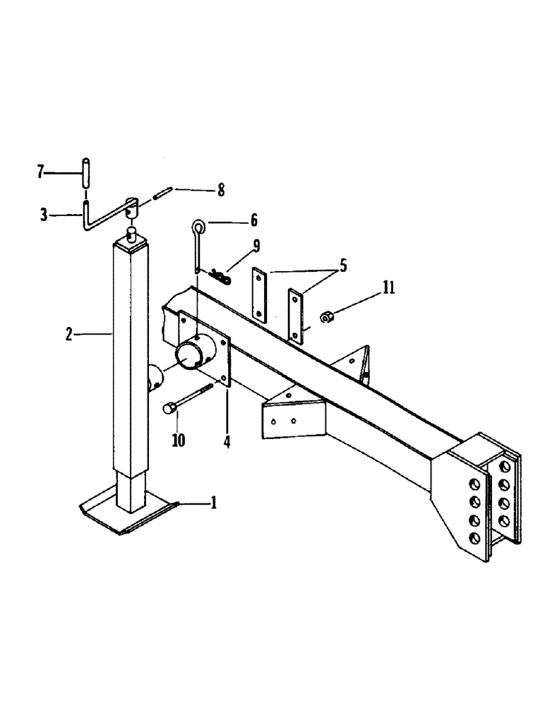 Схема запчастей Case IH 1200T-SERIES - (082) - POLE JACK, POLE JACK NEW AND OLD STYLE 