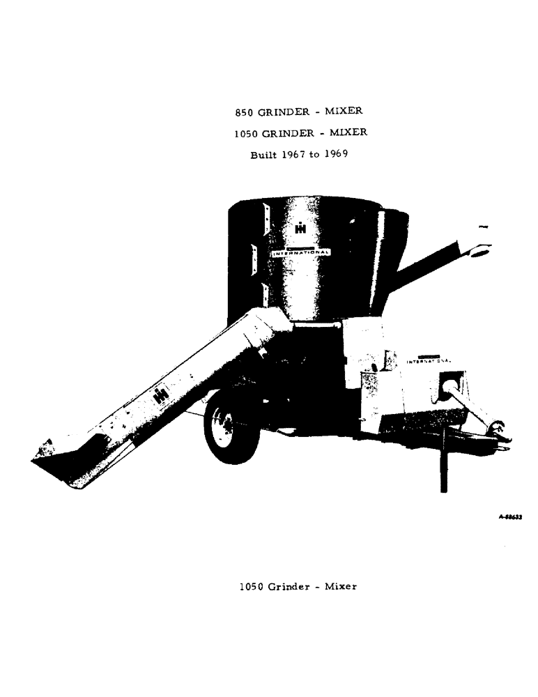 Схема запчастей Case IH 850 - (B-01) - 850 AND 1050 GRINDER - MIXER 