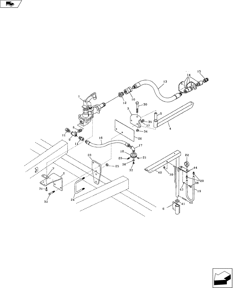 Схема запчастей Case IH 3300 - (35.106.05) - SINGLE CONTINENTAL ASSEMBLY (WITH 2 MANIFOLDS (35) - HYDRAULIC SYSTEMS