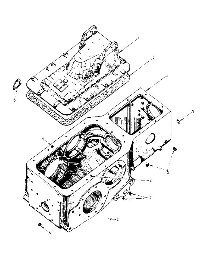 Схема запчастей Case IH 276 - (4-24) - TRANSMISSION CASE (06) - POWER TRAIN