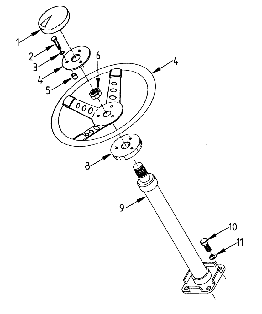 Схема запчастей Case IH AUSTOFT - (A03-07) - STEERING WHEEL Mainframe & Functioning Components