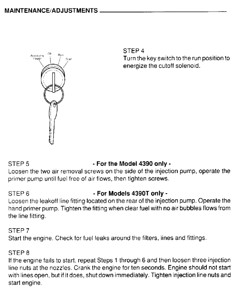 Схема запчастей Case IH 4390 - (036) - MAINTENANCE, ADJUSTMENTS 
