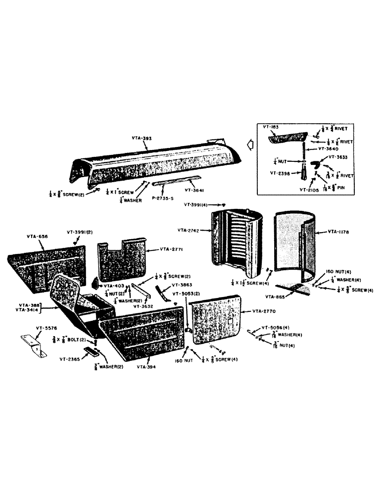 Схема запчастей Case IH VAI-SERIES - (046) - HOOD, GRILLE, AND SIDE SHEETS (09) - CHASSIS