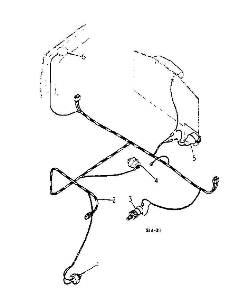 Схема запчастей Case IH 574 - (08-19) - SIDE/TAIL HARNESS AND CONNECTIONS (06) - ELECTRICAL