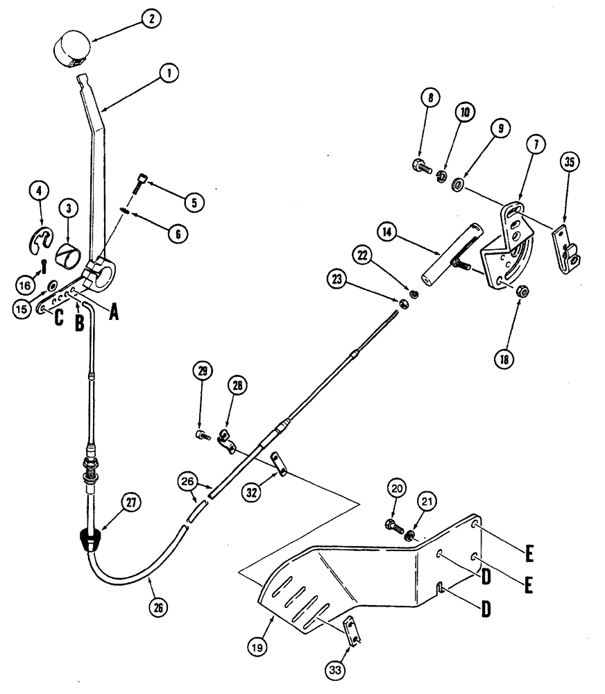 Схема запчастей Case IH 7250 - (3-050) - HAND THROTTLE, TRACTOR PIN JJA0064978 AND AFTER (03) - FUEL SYSTEM