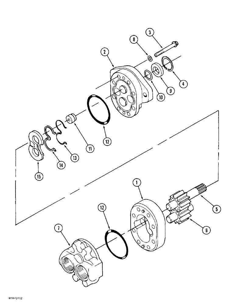 Схема запчастей Case IH 9370 QUADTRAC - (8-114) - AXLE HYDRAULIC PUMP (08) - HYDRAULICS