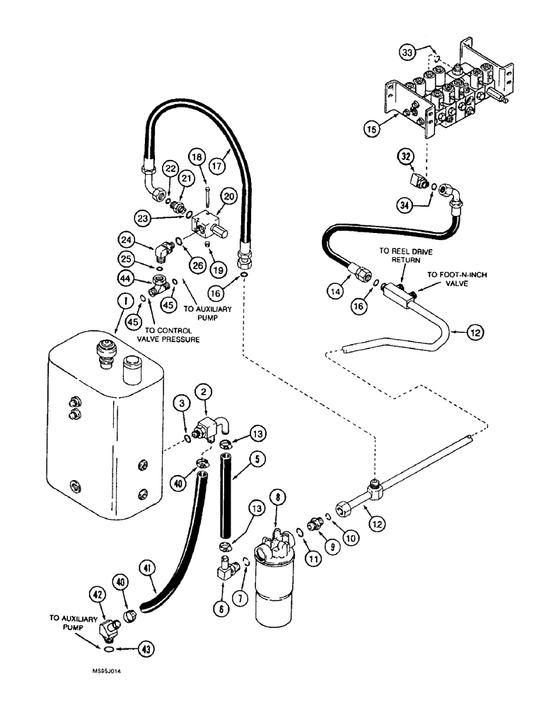 Схема запчастей Case IH 1666 - (8-26) - HEADER LIFT RETURN SYSTEM (07) - HYDRAULICS