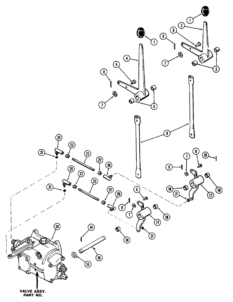 Схема запчастей Case IH 1370 - (178) - HYDRAULICS, RIGHT HAND STANDARD REMOTE HYDRUALICS CONTROLS, USED PRIOR TO TRANSMISSION S/N 2403837 (08) - HYDRAULICS