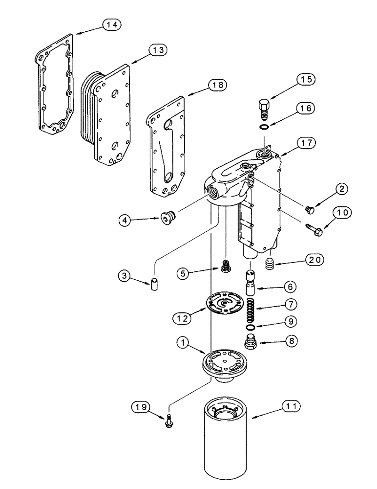 Схема запчастей Case IH 8920 - (2-032) - OIL FILTER AND COOLER, 6T-830 EMISSIONS CERTIFIED ENGINE (02) - ENGINE