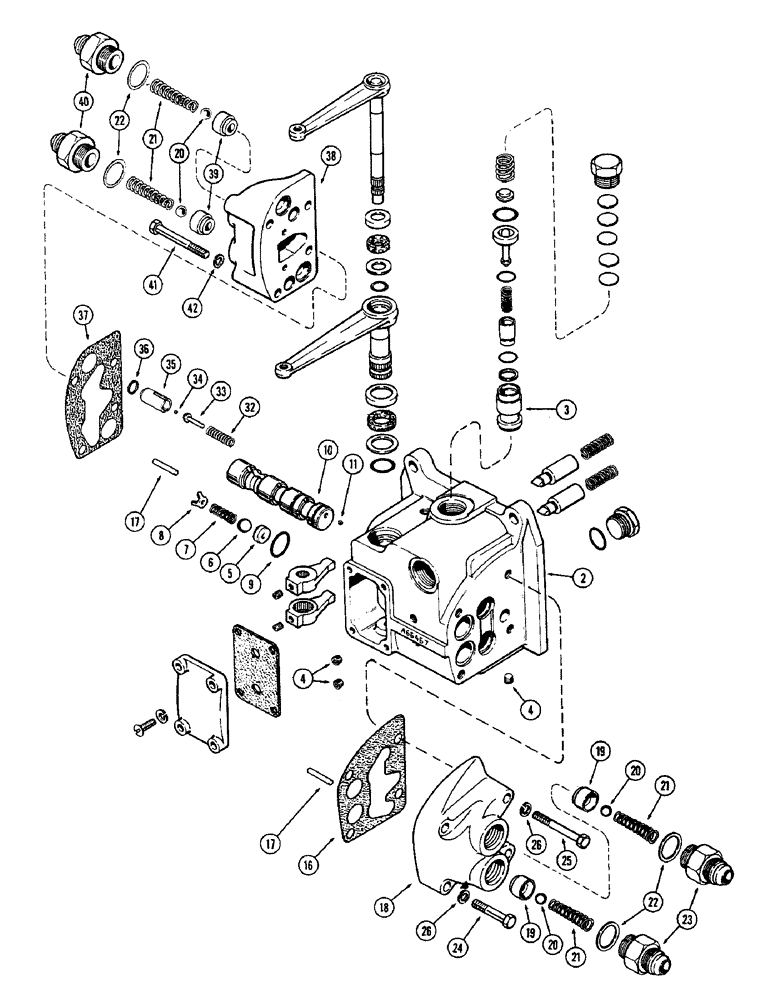 Схема запчастей Case IH 1370 - (182) - HYDRAULICS, A66467 RIGHT HAND REMOTE HYDRAULICS VALVE (08) - HYDRAULICS