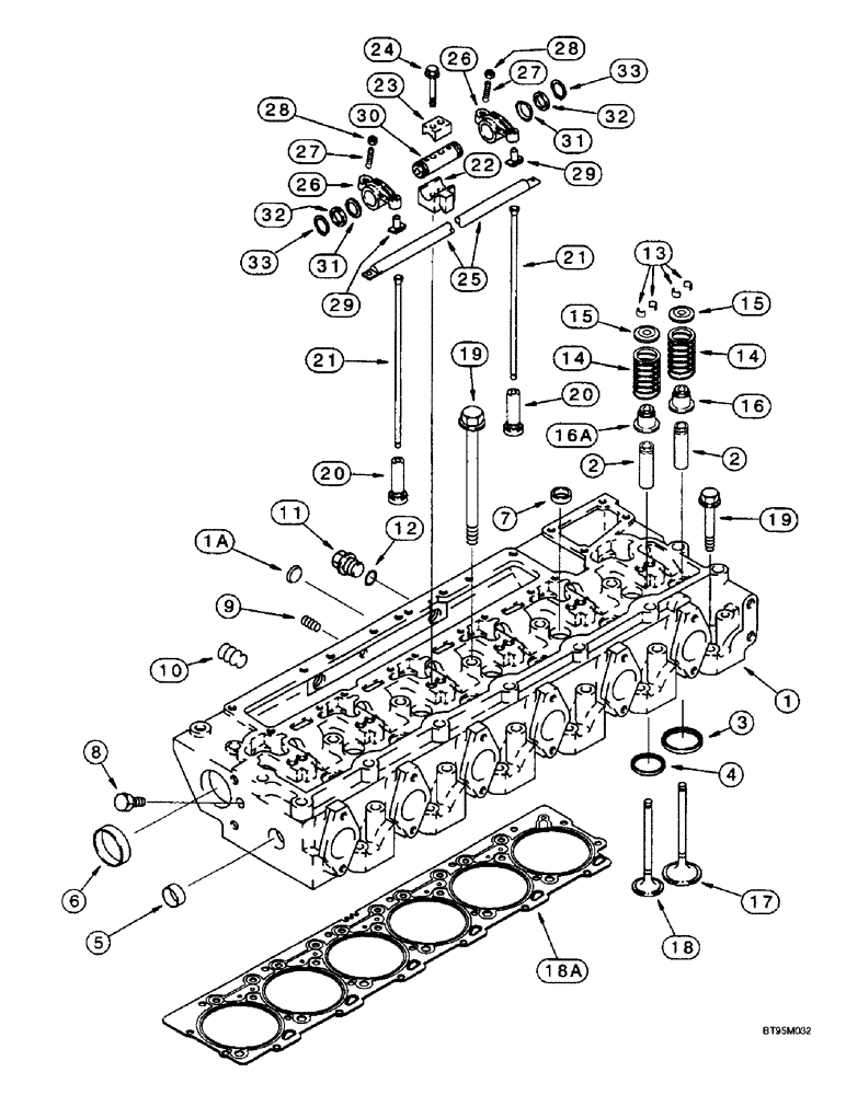 Схема запчастей Case IH 2188 - (2-38) - CYLINDER HEAD AND VALVE MECHANISM, 6TA-830 ENGINE AND 6TA-830 EMISSIONS CERTIFIED ENGINE (01) - ENGINE