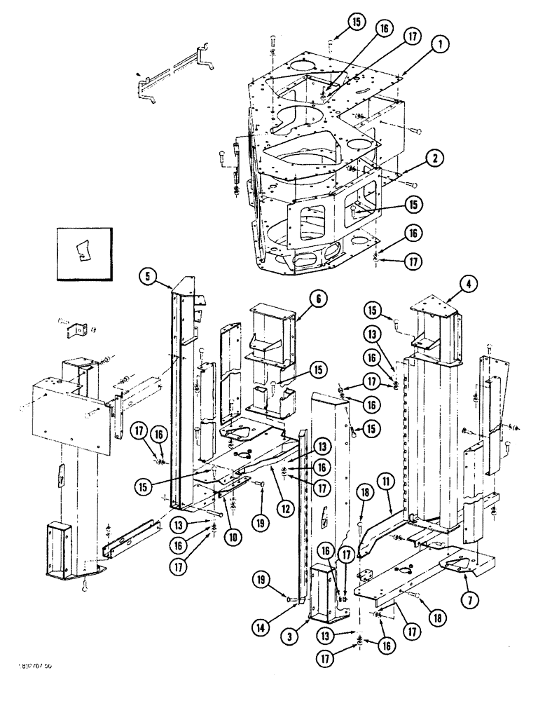 Схема запчастей Case IH 1844 - (9A-104) - DRUM HOUSING, 1844 COTTON PICKER (13) - PICKING SYSTEM