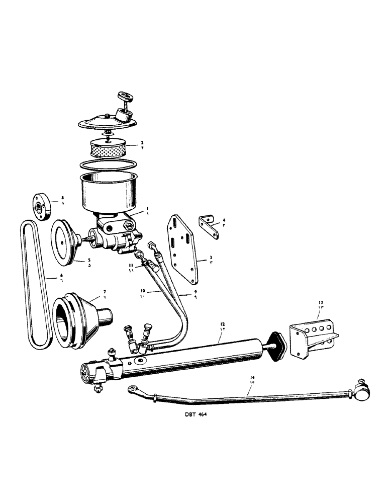 Схема запчастей Case IH 950 - (096) - POWER ASSISTED STEERING (05) - STEERING