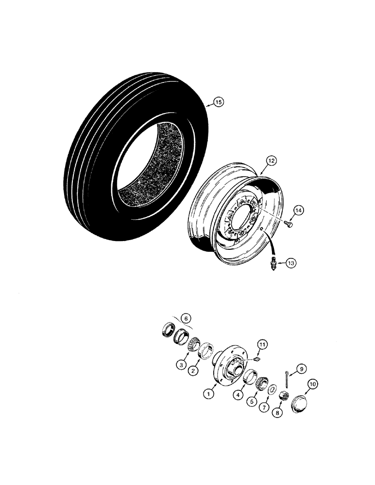Схема запчастей Case IH 4200 - (09-05) - MAIN FRAME HUBS, RIMS, AND TIRES (09) - CHASSIS/ATTACHMENTS