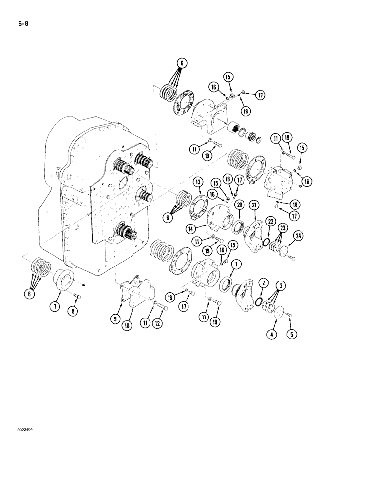 Схема запчастей Case IH 9210 - (6-008) - TRANSMISSION ASSEMBLY (CONTD) (06) - POWER TRAIN