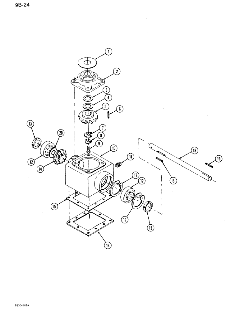 Схема запчастей Case IH 1350 - (9B-24) - GEARBOX, 1350 MACHINES (09) - CHASSIS ATTACHMENTS