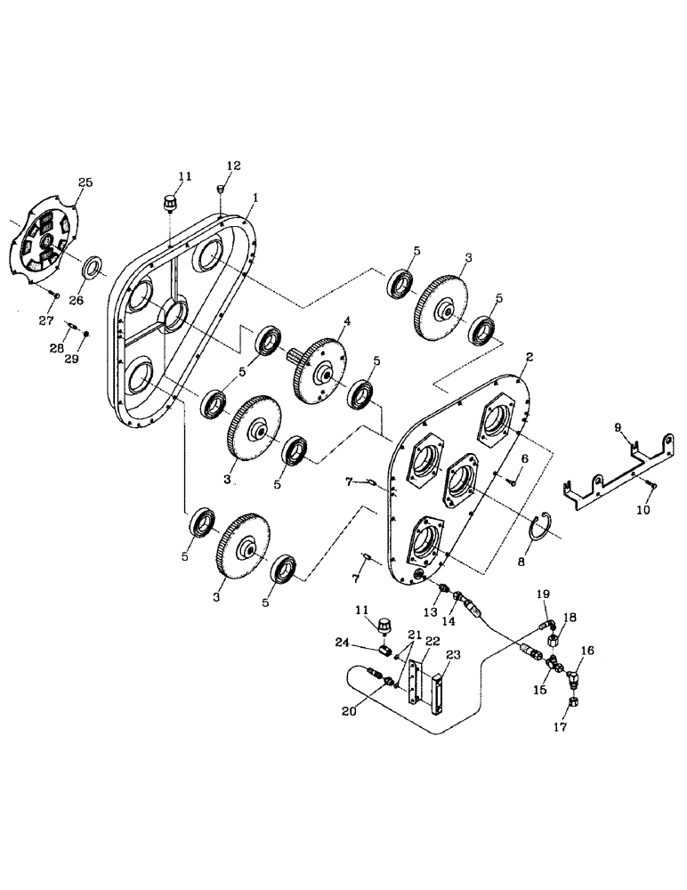 Схема запчастей Case IH 7000 - (C06-01) - GEARBOX, 108 Engine & Engine Attachments