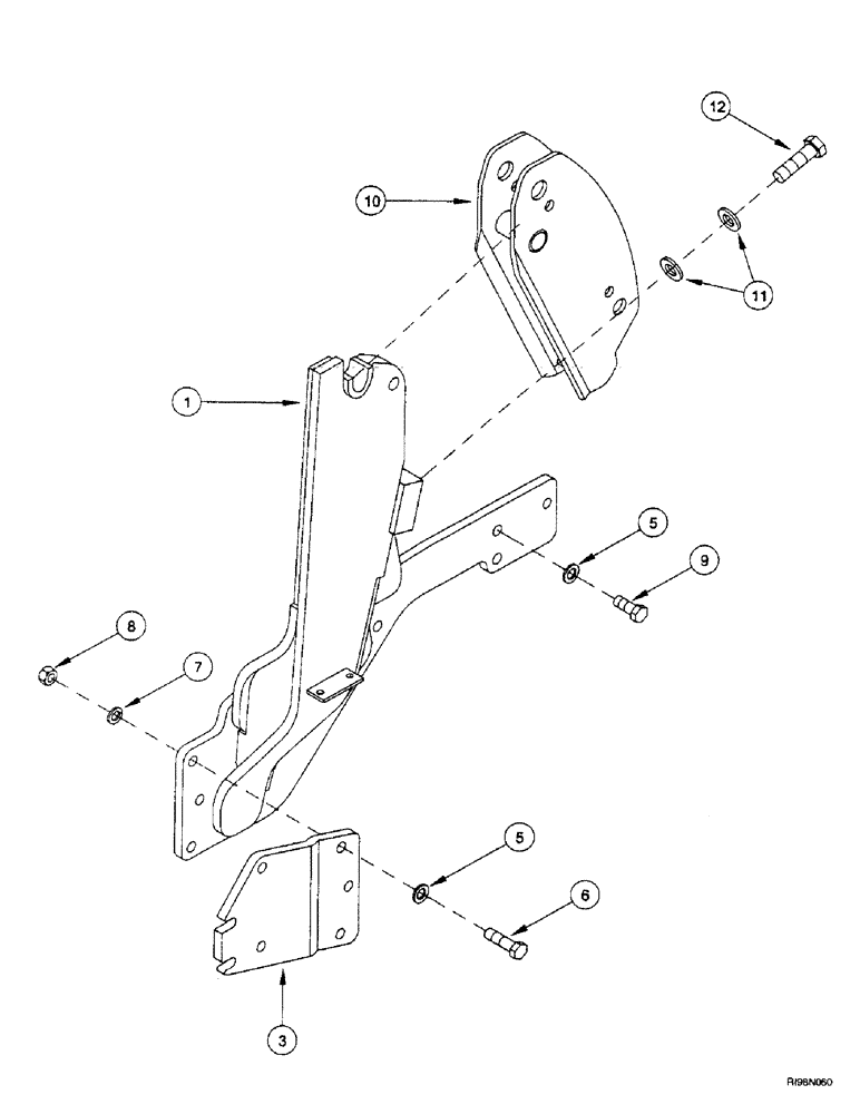 Схема запчастей Case IH L400 - (9-10) - MOUNTING BRACKETS, CX50, CX60 (09) - CHASSIS/ATTACHMENTS