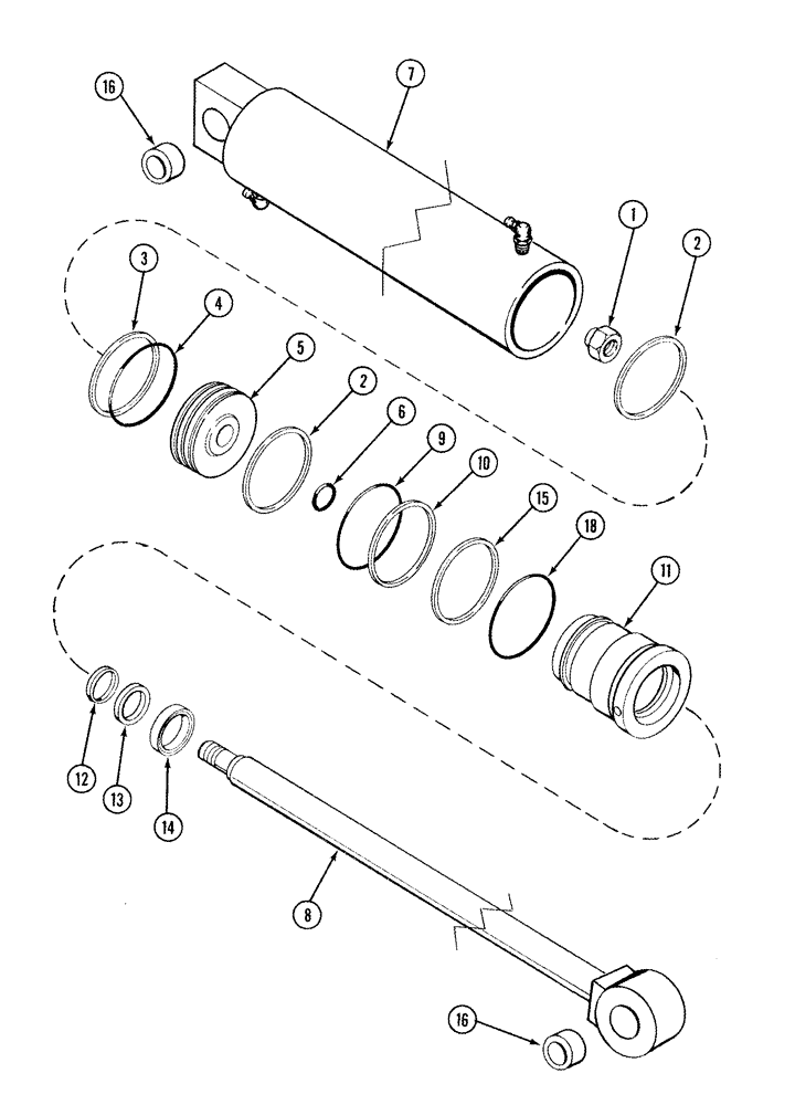 Схема запчастей Case IH L405 - (08-18[01]) - CYLINDER ASSY LIFT L405 (08) - HYDRAULICS
