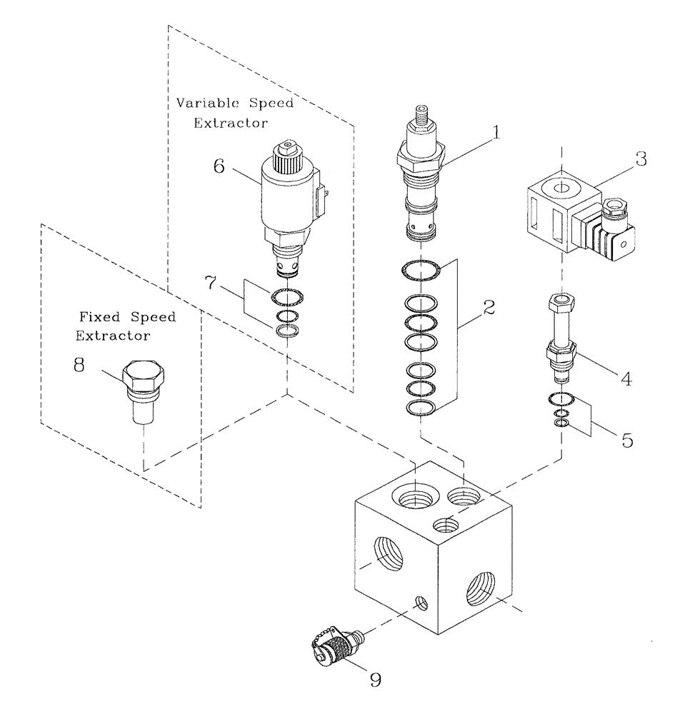 Схема запчастей Case IH 7700 - (B05[11]) - HYDRAULIC SOLENOID RELIEF VALVE Hydraulic Components & Circuits