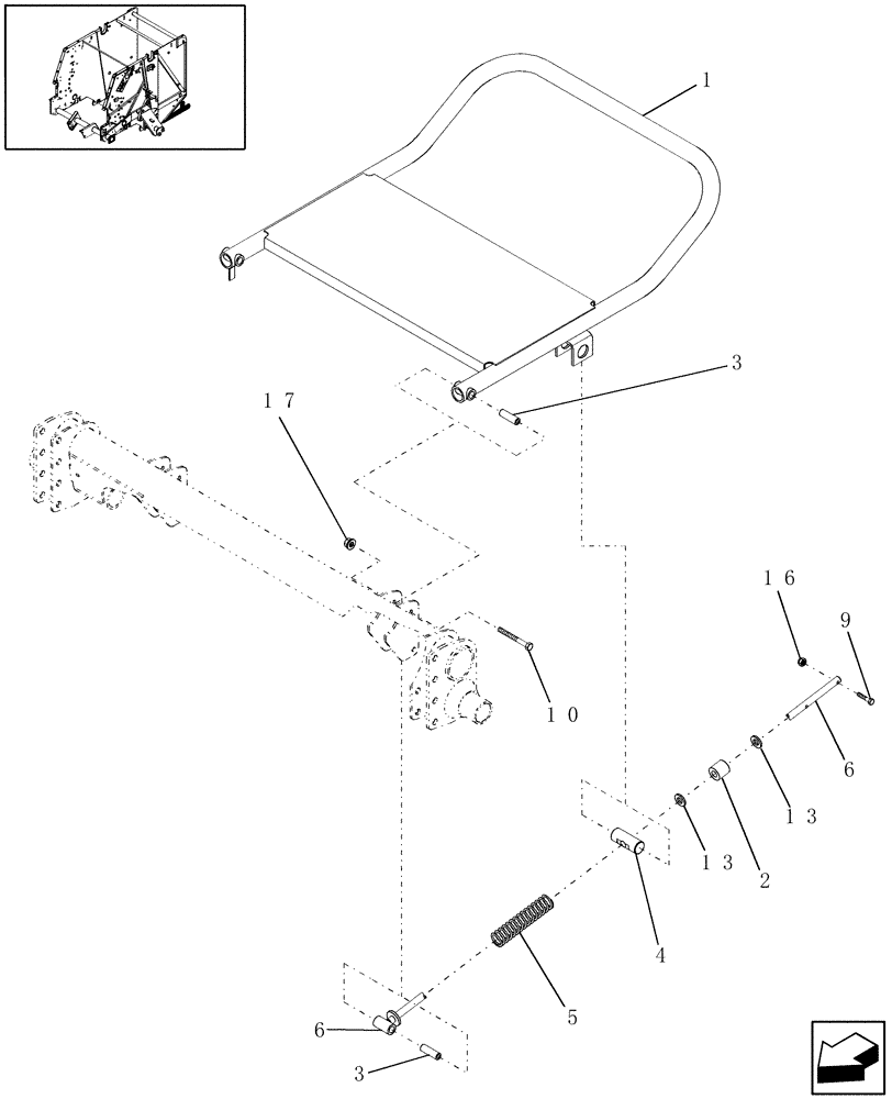 Схема запчастей Case IH RB454 - (16.10) - BALE EJECTOR (16) - BALE EJECTOR
