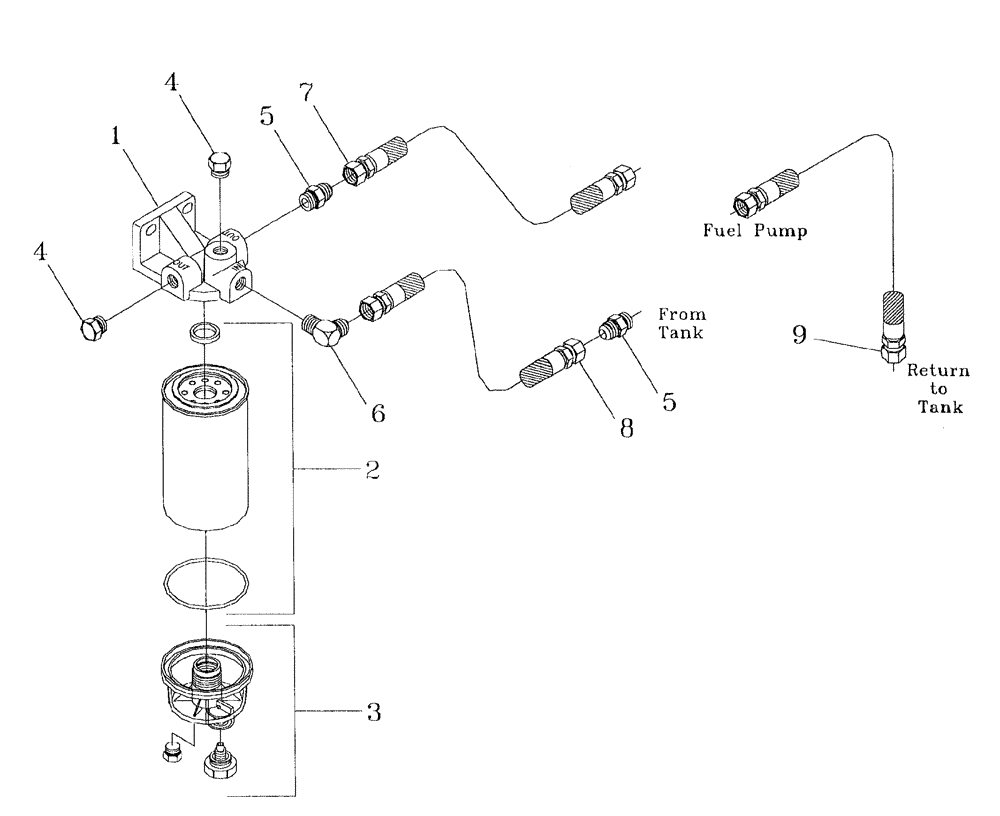 Схема запчастей Case IH 7700 - (C01[11]) - WATER SEPARATOR AND FUEL LINES {3306} Engine & Engine Attachments