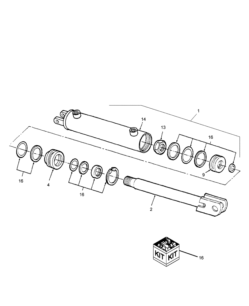 Схема запчастей Case IH BMX184 - (112) - HYDRAULIC CYLINDER, LIFT (00) - COMPLETE MACHINE
