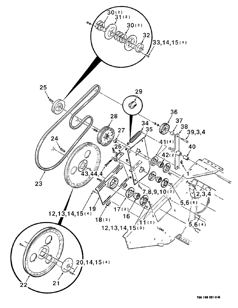 Схема запчастей Case IH 8350 - (2-28) - REEL DRIVE ASSEMBLY (09) - CHASSIS