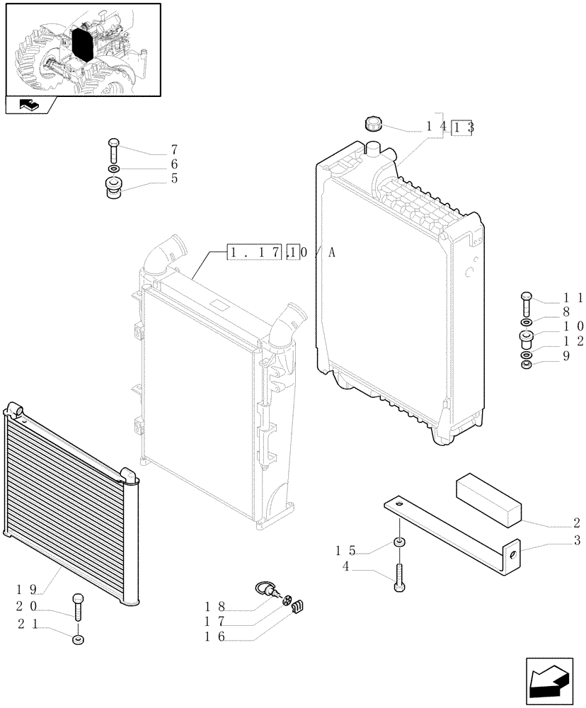 Схема запчастей Case IH PUMA 140 - (1.17.0[01]) - RADIATOR, COOLING SYSTEM & RELATED PARTS - C5790 (02) - ENGINE EQUIPMENT